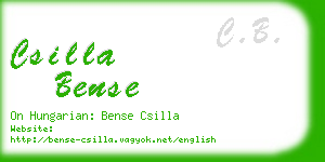 csilla bense business card